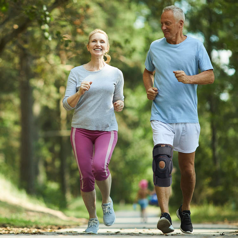 Thx4COPPER Hinged Knee Brace-Adjustable Open Patella with Parallel Straps & Dual Side Stabilizers-Compression Support for Knee Pain Relief & Recovery-MCL, ACL, LCL,Tendonitis, Ligament for Men & Women L (Pack of 1) - NewNest Australia