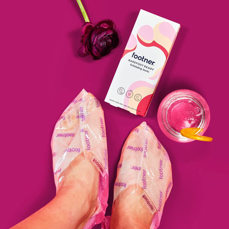 Footner Exfoliating Socks, Peeling Foot Mask, At Home Pedicure, Removes Dry and Hard Skin in Single 60 Minute Treatment - NewNest Australia