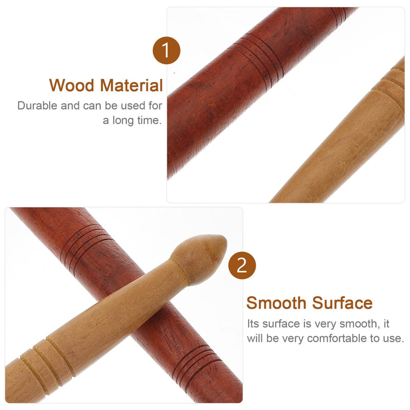 Exceart 2 Pieces Wooden Acupressure Pen Ears Massage Stick Acupuncture Pen Point Finder Massage Pen Acupressure Rod Point Finder Ear Acupuncture For Ear Therapy Face Massage Relaxing Deep Tissue - NewNest Australia
