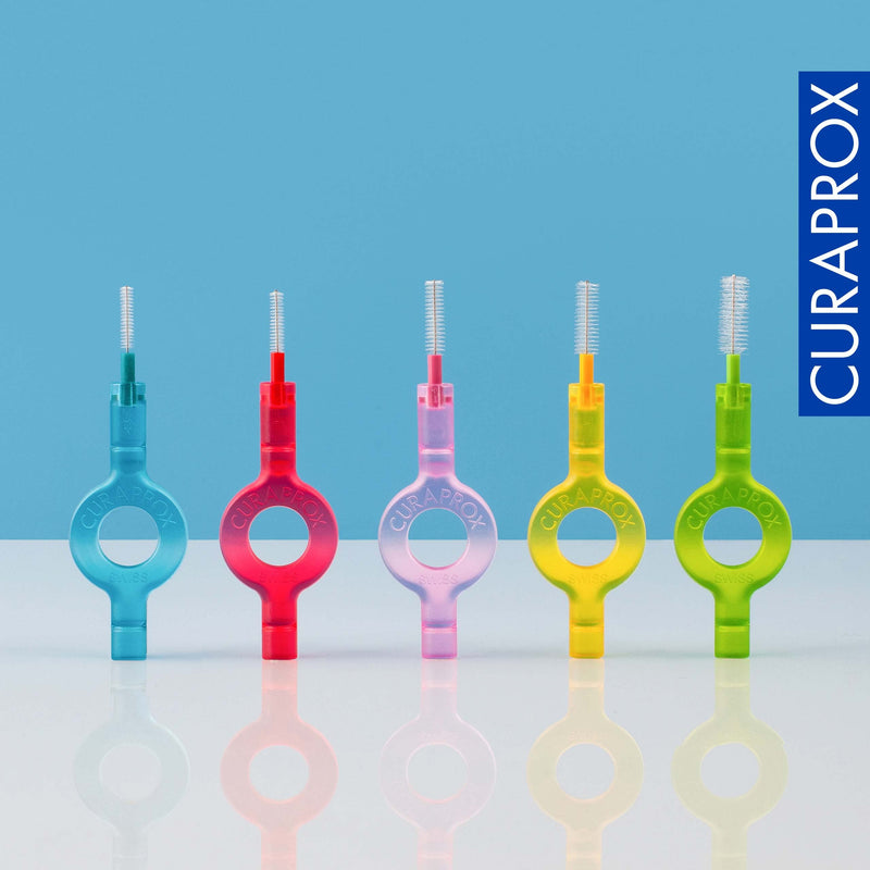 Curaprox interdental brushes CPS 07 prime, refill, 8 pieces, 0.7 mm diameter, 2.5 mm effectiveness, red, refill pack, without holder 8 pieces (pack of 1) - NewNest Australia