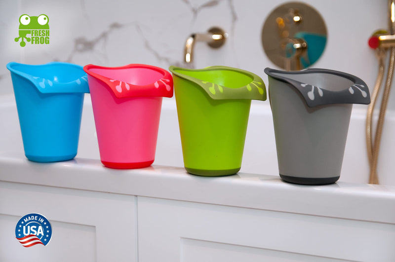 FRESH FROG Cascada Rinse Cup | Tear-Free Waterfall Rinser | Made in USA (Blue) Blue - NewNest Australia