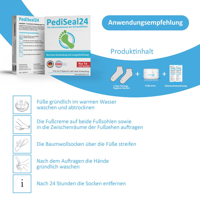 PediSeal24 - Against foot odor in sweaty feet with long-term effect - 1x application - NewNest Australia
