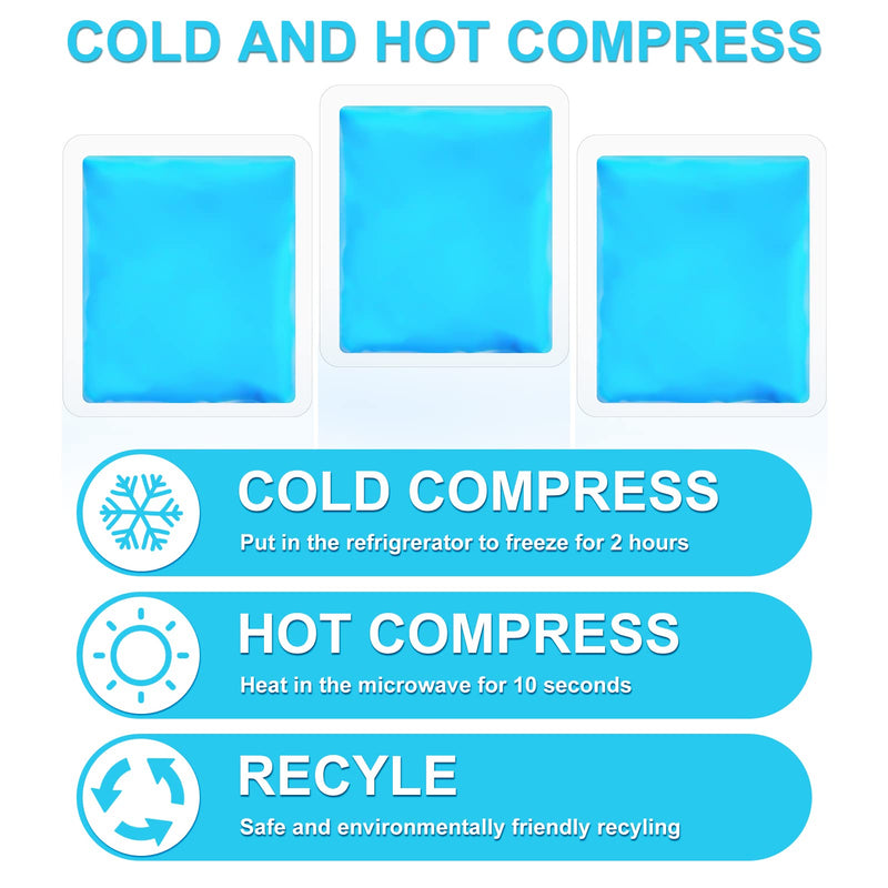 Umorismo Pack Of 5 Cooling Pad Cooling Compress Cold Warm Compress Cooling Pads Gel Reusable Cool Pack Cooling Pack Cooling Pad For Eyes, Wisdom Teeth, Beauty, Pain Relief, Toothache, Fever - NewNest Australia