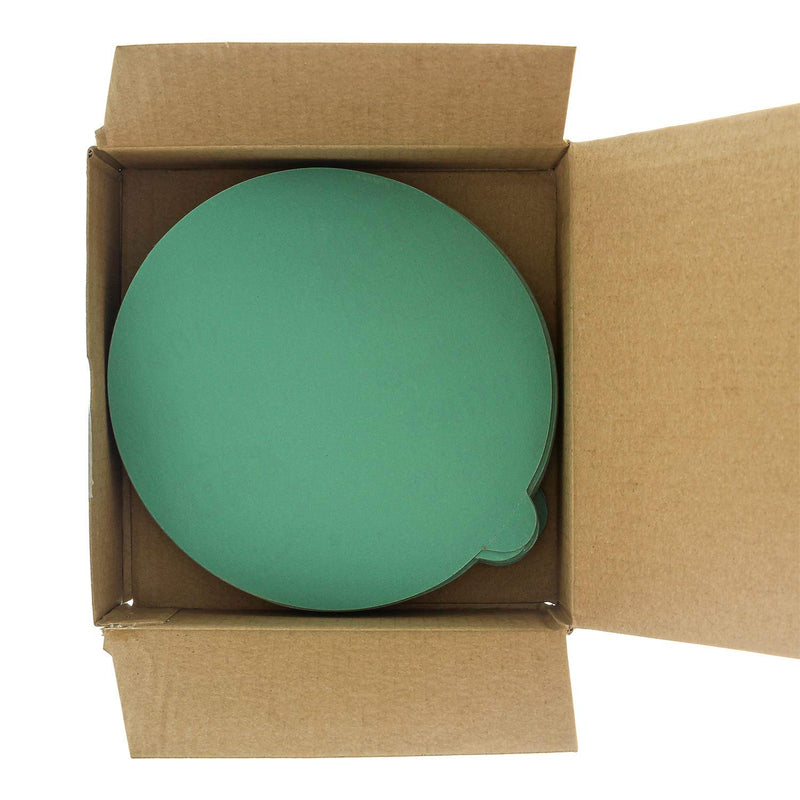 Dura-Gold Premium 5" Green Film PSA Sanding Discs - 400 Grit (Box of 50) - Film Back Self Adhesive Stickyback Sandpaper Discs for DA Sanders, Fast Cut Abrasive - Sand Automotive Paint Woodworking Wood 400-Grit - NewNest Australia