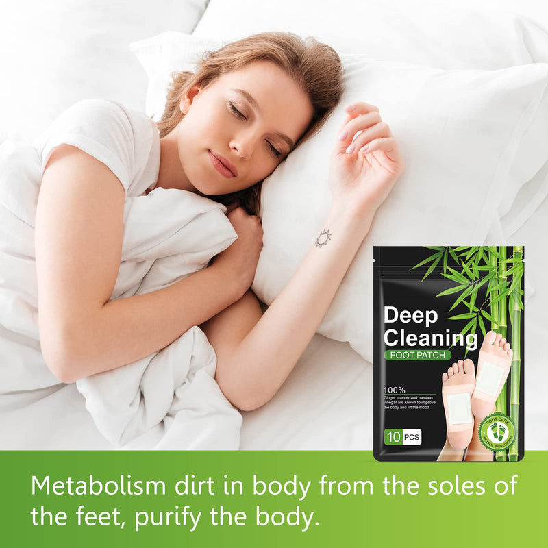 20 Pcs Foot Patches, Foot Pads, Foot Patches, 100% Natural Foot Pads Lmprove Sleep Quality Enhance Blood Circulation, with Bamboo Vinegar and Ginger Powder 20 PCS - NewNest Australia