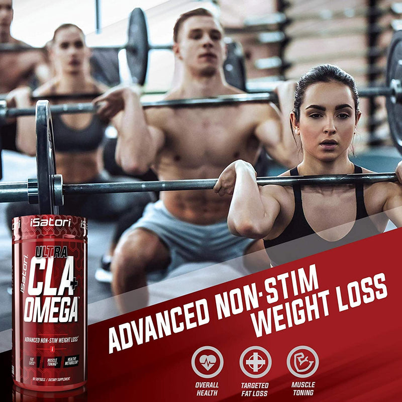 iSatori Ultra CLA - Omega 3 6 9 Safflower Oil Fish Oil Conjugated Linoleic Acid - Natural Weight Loss Exercise Enhancement Fat Burner Muscle Toner - Stimulant Free Dietary Supplement - 90 Softgels - NewNest Australia