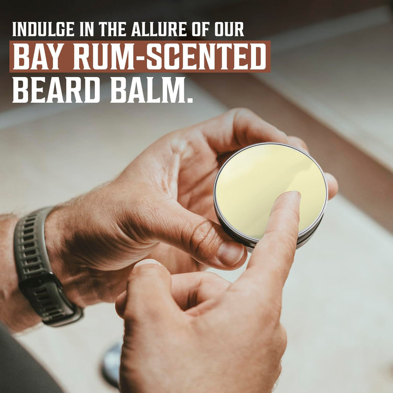 Viking Revolution Beard Balm with Bay Rum Fragrance & Argan & Jojoba Oil - Styles, Strengthens & Makes Beards & Mustaches Soft - Leave in Conditioner Wax for Men - NewNest Australia