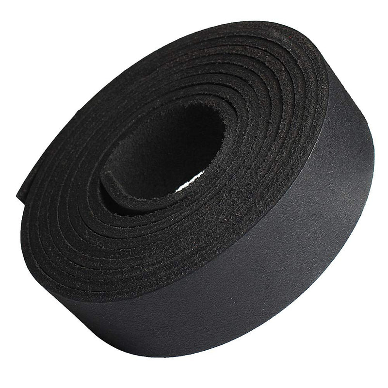 LolliBeads (TM) Genuine Leather Strap Leather Strip 1 Inch Wide and 72 Inches Long, Black 1inches_2yards - NewNest Australia