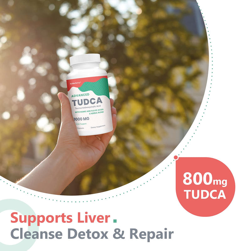 TUDCA Liver Supplements 1000 mg-Bile Salts for Liver Cleanse Detox-Milk Thistle Herbal Blend with Fulvic and Humic Acid for Liver,Digestive Health,60 Vegan Capsules(Pack of 1) 60 Count(Pack of 1) - NewNest Australia