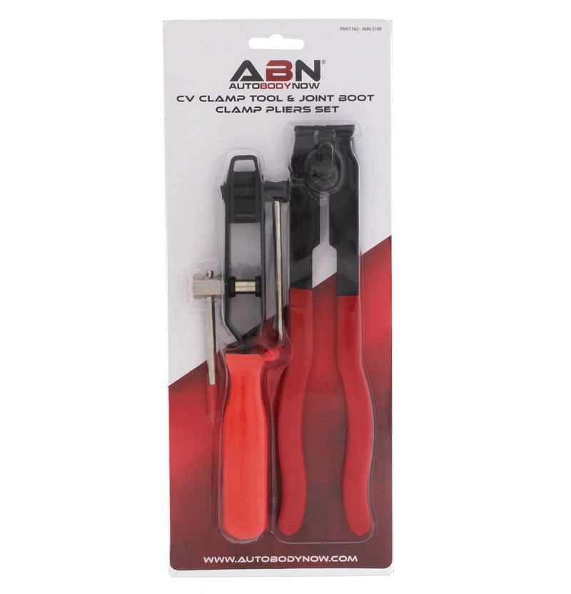 ABN CV Joint Ear Clamp Banding Tool & Boot Crimp Pliers 2-Piece Kit 10mm Fuel, Cooling System, Vacuum Hose Clamping Set - NewNest Australia