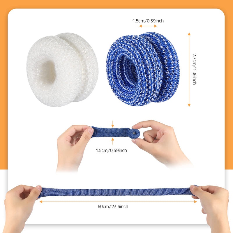20 Pack First Aid Tublar Bandage Finger Roll Tubular Bandage Dressings Finger Bandage Tubular Finger Dressings Finger Cots Buddies Blue White Bandages for Finger Sprains and Swelling 15 x 600mm 20 - NewNest Australia