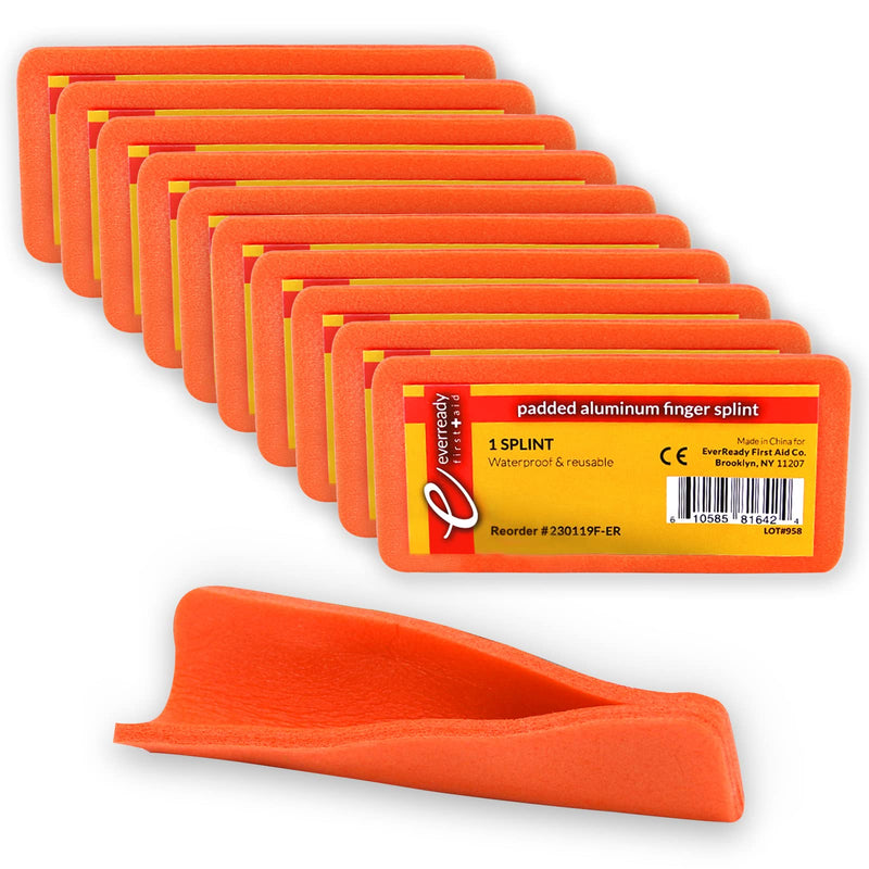 Ever Ready First Aid Padded Aluminum Finger Splints 4" x 2" - 10 Pack 4x2 Inch (Pack of 10) - NewNest Australia