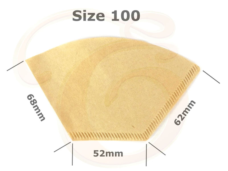 80 Size 100 Coffee Filter Paper Cones, Unbleached for Melitta Aromaboy by EDESIA ESPRESS - NewNest Australia