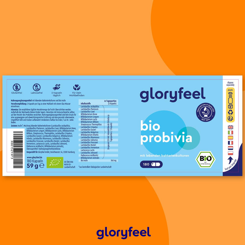 Organic Probivia culture complex - 21 bacterial strains + organic inulin - 20 billion CFU per daily dose - 100% vegan, laboratory tested & made in Germany without additives - NewNest Australia