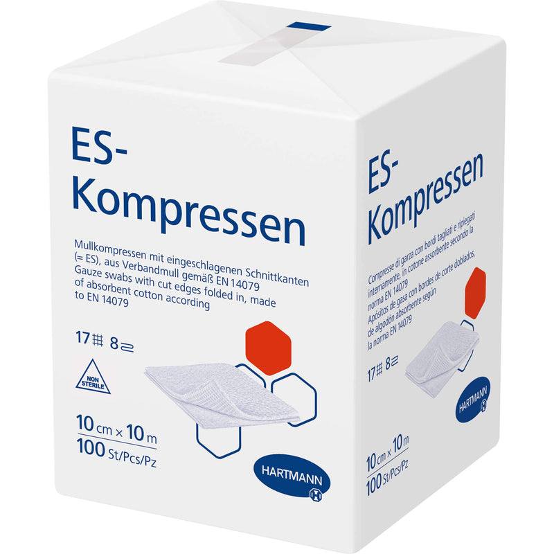 ES compresses non-sterile 10x10 cm 8-fold 10x10 cm (pack of 100) - NewNest Australia
