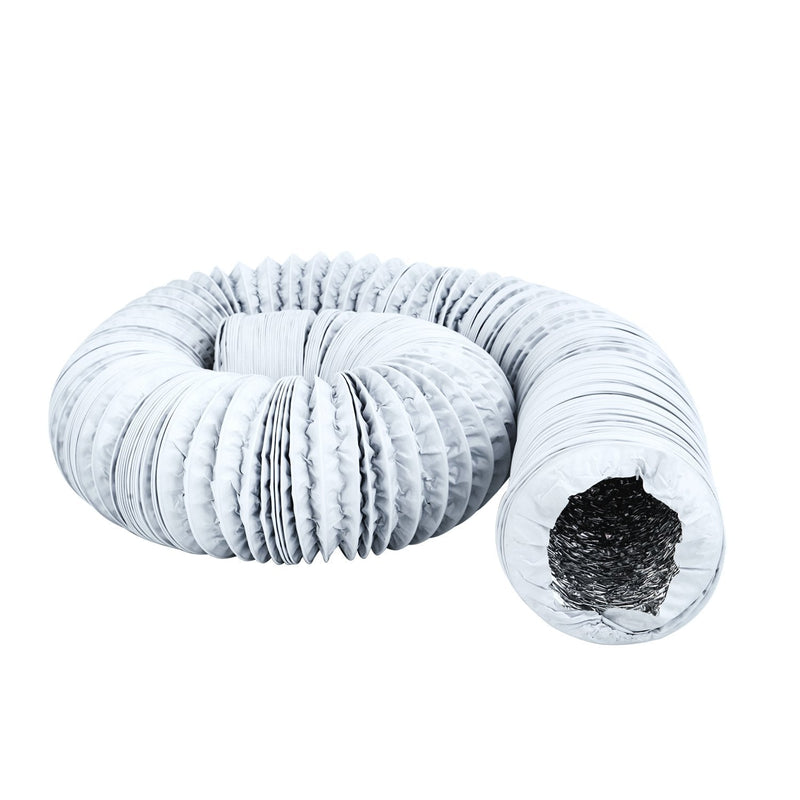Hon&Guan 3 inch Air Duct - 16 FT Long, White Flexible Ducting HVAC Ventilation Air Hose For Grow Tents, Dryer Rooms,Kitchen 3"X16 FT - NewNest Australia