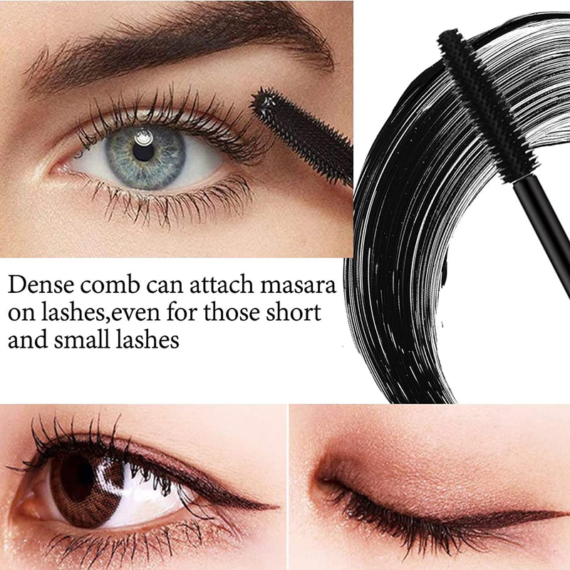2 in 1 4D Silk Fiber Eyelash Mascara,Extra Long Thick & Voluminous Lash Mascara, Clump-Free,Long Lasting, Waterproof & Smudge-Proof,Natural Eye Makeup - NewNest Australia