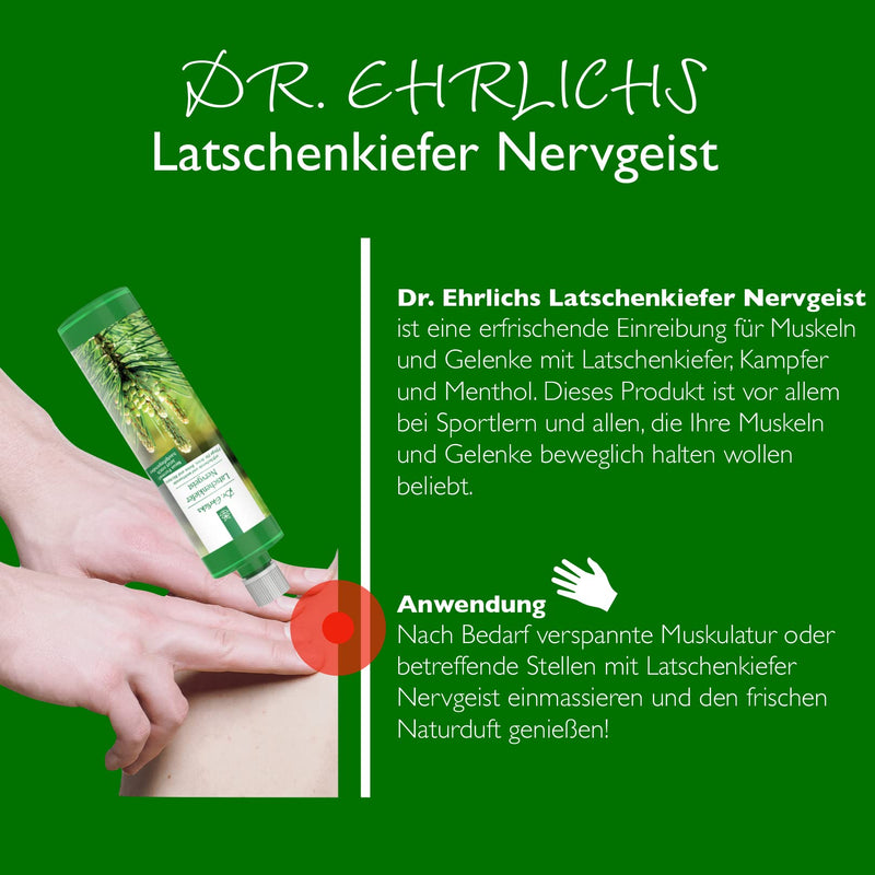 Dr. Ehrlichs Mountain Pine Natural Kraft – Massaging Nervous Mind 500 ml – Natural muscle ache Well-Being for the whole body – Refreshing After Sport - NewNest Australia