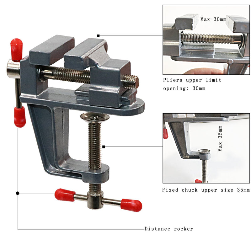 TANJIN Mini Jeweler Table Clamp Small Hobby Bench Vice Jewelers Hobby Clamps Craft Table Repair Tool Portable Work Bench Vise - NewNest Australia