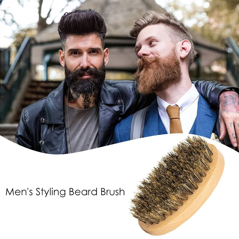 Beard brush, beard brushes for men, beard brush with boar bristles, pocket mustache and beard brush, perfect beard care tool for men, for men beard styling, care and design 1 piece - NewNest Australia
