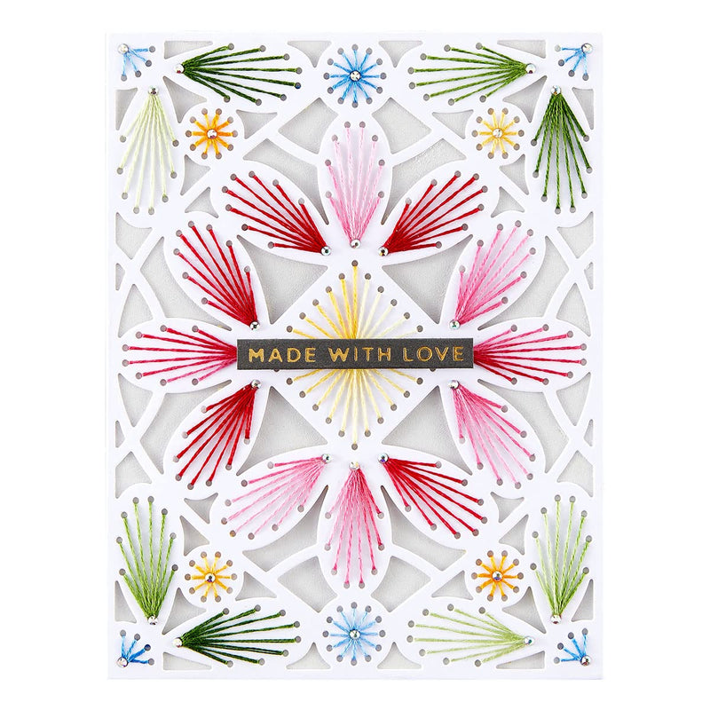 Spellbinders Petal Frame Dies from The Spring Into Stitching Collection Etched Die Template, Bronze 48 Count - NewNest Australia