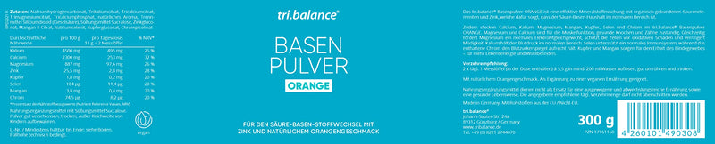 Tri.Balance Base Powder Orange 300 G ‚ Pack Of 1 Including 55 Ph Test Strips ‚ E-Book Deacidification Treatment I Pro I Value Pack For Acid-Alkaline Household - NewNest Australia