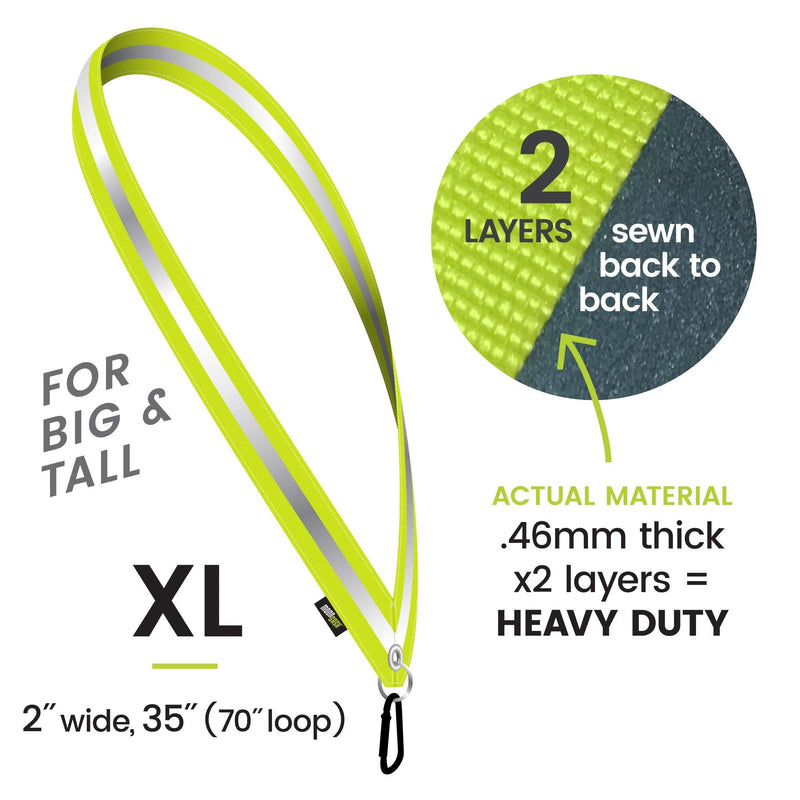 MOONSASH > Made in USA > The Original Reflective Sash for Walking at Night/e-Bikes/Scooters > Reversible, Stylish, Practical > Ditch The Belts, Bands & Vests > Men, Women & Kids > in Yellow & Black XL - NewNest Australia