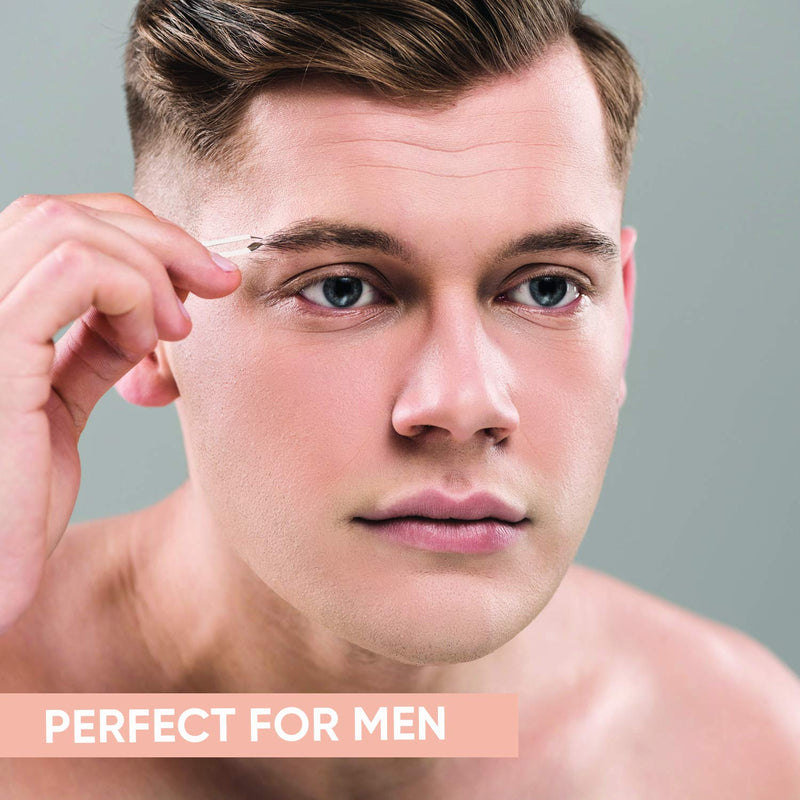 Sensica Tweezers with Led Light - Professional Precision Stainless-Steel Slant Tip Tweezers for Daily Grooming of Eyebrows, Nose Hairs, Upper Lip and More - Perfectly Aligned for Easy Accurate Use - NewNest Australia