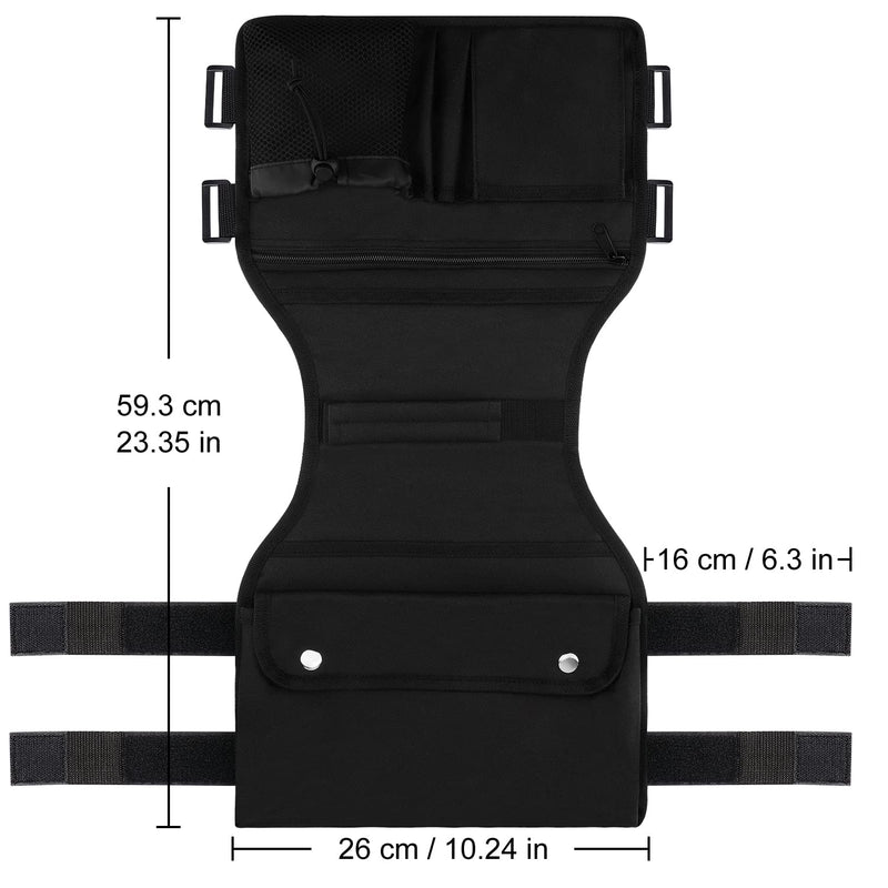 supregear Side Walking Frame Bag, Walker Side Access Bag Organizer Pouch Tote with Handle Multifunction Walker Side Accessory for Most Walker with Side Bar, Easy to Install and Lightweight (Black) Black - NewNest Australia