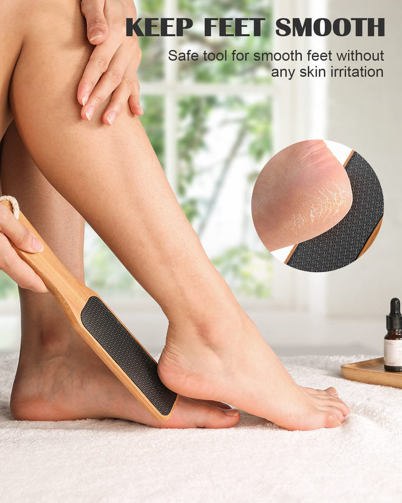 Fvion Callus Remover - 2-In-1 Nano Glass Callus Rasp With Mirror, Professional Callus File For Wet & Dry Feet, Foot Rasp For Hard And Dead Skin, Foot Care Safe & Fast - NewNest Australia