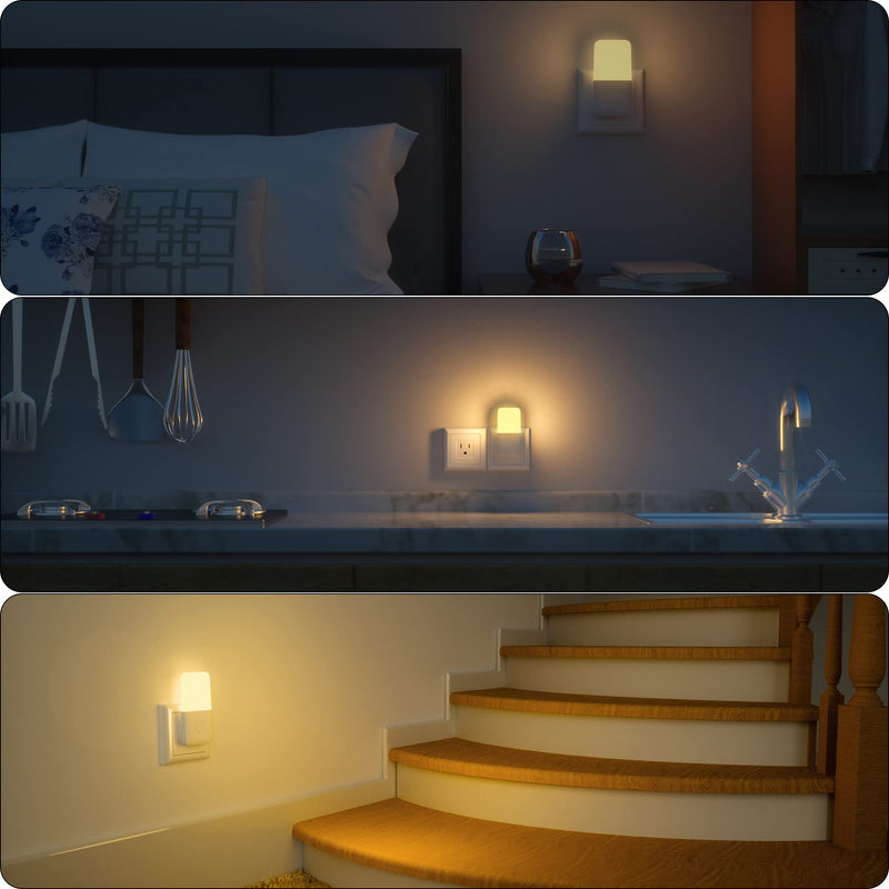 MAZ-TEK Plug in Night Light, Warm White LED Nightlights with Smart Dusk to Dawn Sensor for Kids, Nursery, Ideal for Bedroom, Bathroom,Hallway, Stairs, Kitchen, 6 Pack - NewNest Australia