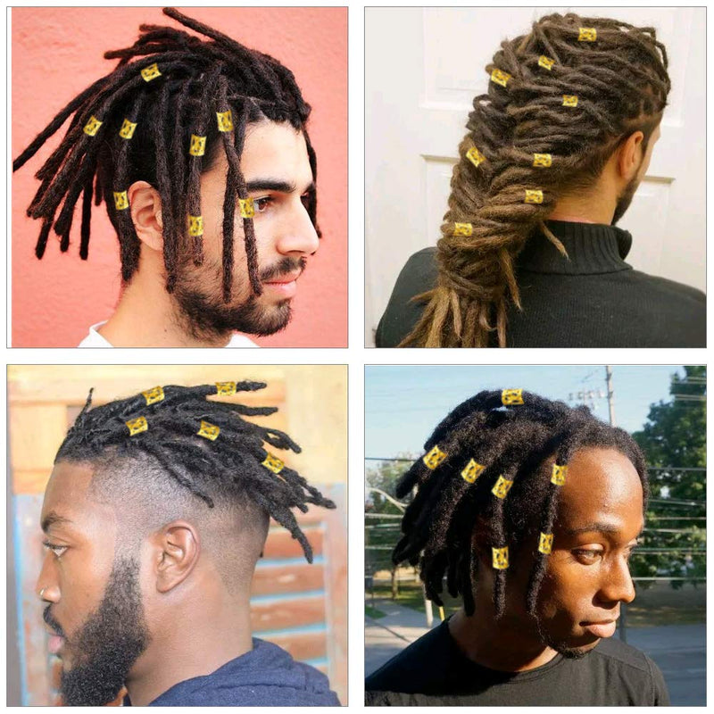 FOGAWA 120Pcs Aluminum Dread Locks Hair Jewelry Rings Gold Braid Beads Adjustable Metal Cuffs Hair Braid Rings Dreadlocks Braiding Beads Accessories for Women Girls Men Hair Decoration 8mm - NewNest Australia