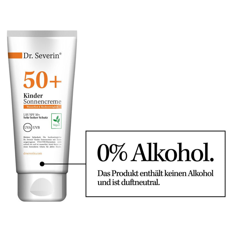 Dr. Severin® children's sun cream SPF/LSF 50+ I absorbs quickly, waterproof & without perfume I ideal for sensitive skin - NewNest Australia
