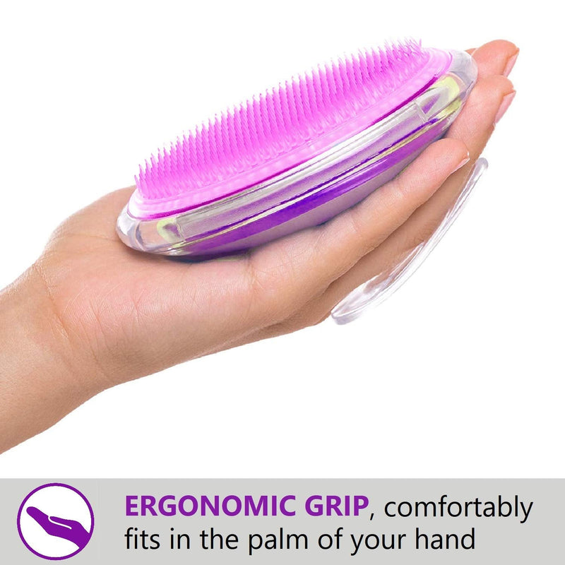 Exfoliating Brush For Razor Bumps and Ingrown Hair Treatment, Silicone Face Scrubbers, Face and Body Exfoliator Set - Perfect for Dry Brushing, by Dylonic - NewNest Australia
