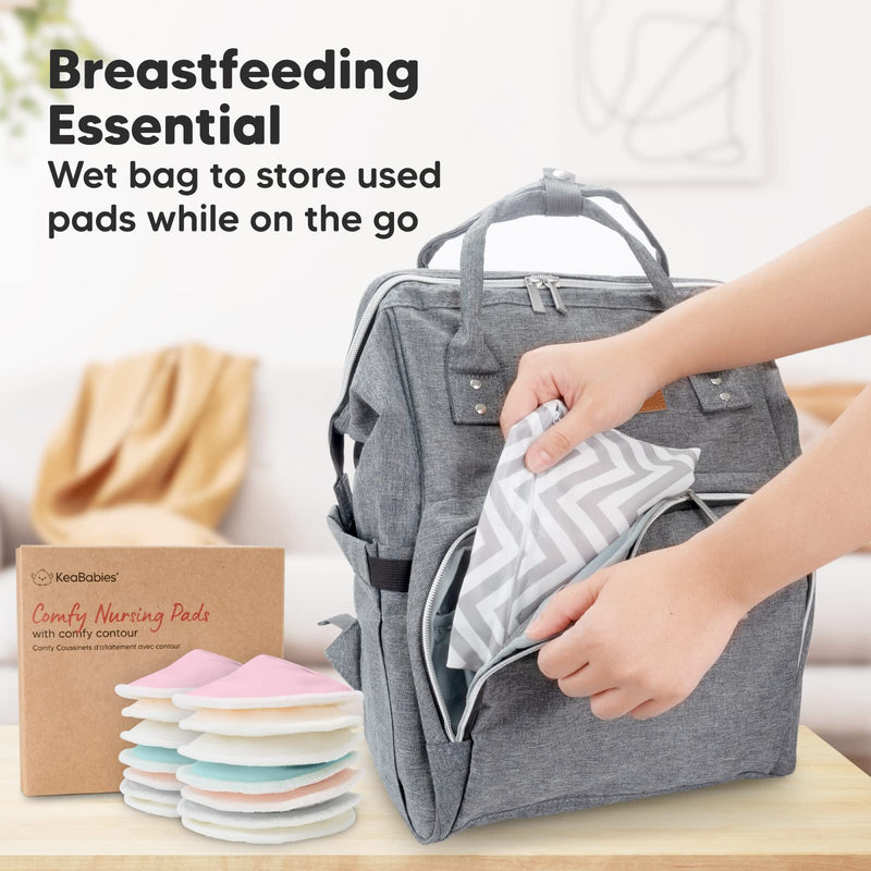 14-Pack Organic Bamboo Nursing Pads - Reusable Breast Pads for Breastfeeding, Nipple Pads, Washable Nursing Pad, Breastfeeding Pads for Leaking, Breast Milk Pads, Bra Pads (Pastel Touch, Medium 10cm) Pastel Touch - NewNest Australia