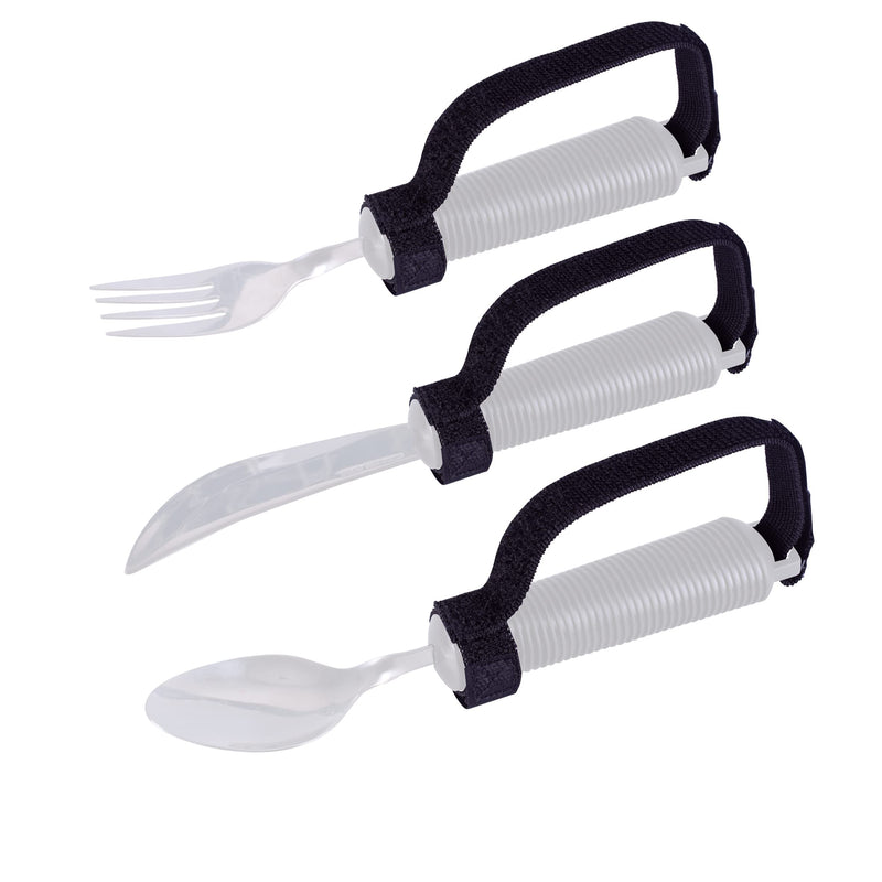 Aidapt Utensil Strap, adjustable size. Ideal for those with Limited Grip, Parkinson's, Arthritis, Tremors and the Elderly. Aids independent dining. use with the Aidapt Bendable Cutlery Range - NewNest Australia
