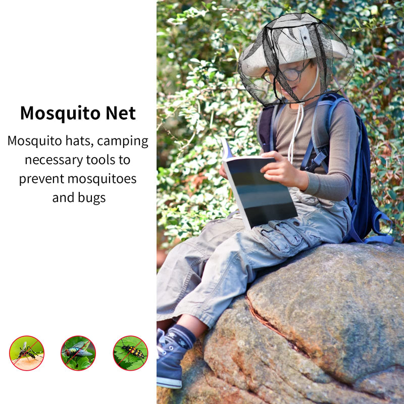 Pinsheng Head Net Face Mesh Head Cover Pack of 3, Insect Protection Head Net Bug Bee Repellent Mesh Head Net for Hiking Camping, Climbing, Fishing, Beekeeping (Black + Green + Gray) - NewNest Australia