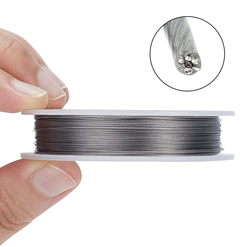 BENECREAT 7 Strands Bead String Wire (0.25MM, 490FT) Nylon Coated Stainless Steel Beading Wire for Necklace Bracelet Making 0.25mm - 7 Strands - NewNest Australia