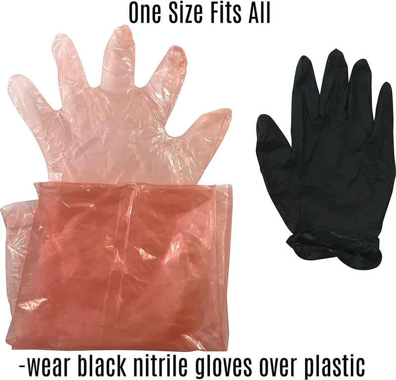 Guardian Hunting Deer Gutting Gloves Field Dressing Gloves with Long and Short Gut Glove Combo Pack (Black/Orange, 3 Pack (6 Pairs)) - NewNest Australia