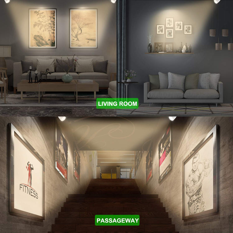 HONWELL LED Spotlights Indoor Accent Lights Wireless Dimmable Puck Lights with 2 Remote, Closet Lights with Rotatable Lights Head, Stick on Artwork Lighting, Art Lights for Painting Picture Display - NewNest Australia