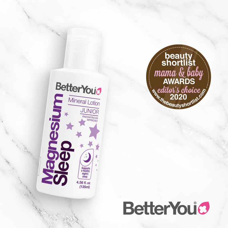BetterYou Magnesium Sleep Lotion Junior | Transdermal Magnesium Sleep Lotion Infused with Lavender & Chamomile to Support Sleep | Natural Sleep Aid For Children| 135ml,packaging may vary - NewNest Australia