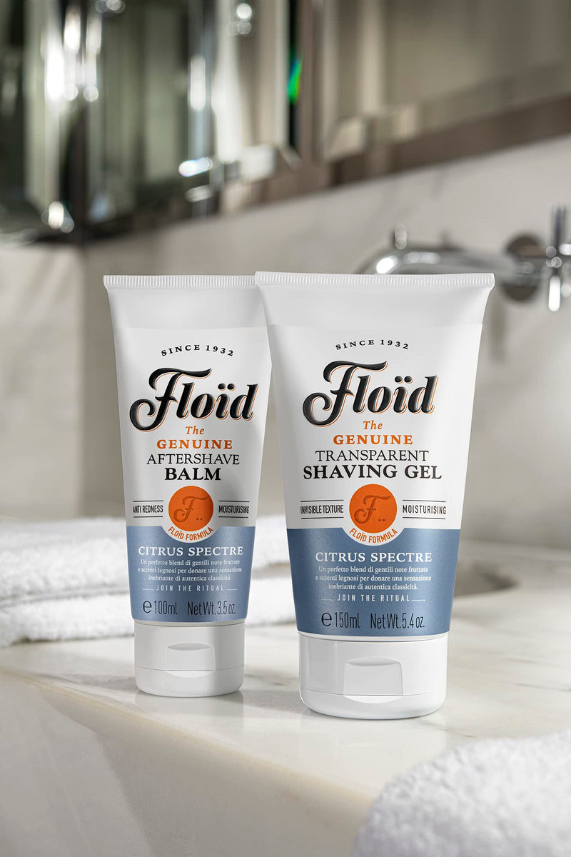 Floid Floïd Citrus Specter Shaving Gel (150 ml), shaving gel with glycerin to protect and hydrate the skin, gel for a smooth shave with a relaxing, warm vanilla scent - NewNest Australia