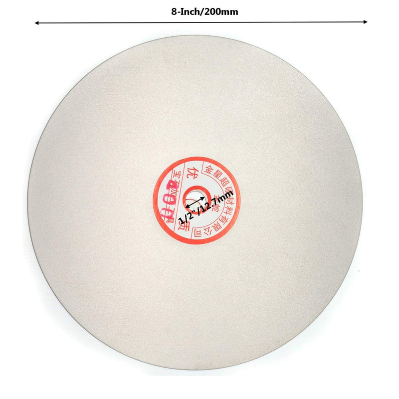 Rannb 400 Grit 8-inch Outside Dia Diamond Coated Flat Lap Disk Wheel Grinding Sanding Disc Fit for Angle Grinder 8-inch 400 Grit - NewNest Australia