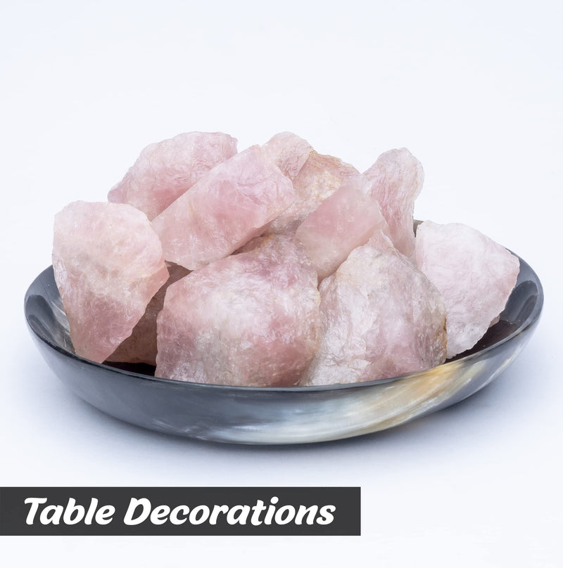 Crocon Rose Quartz Rough Bulk Natural Stone Raw Gemstone Tumbling Cabbing Polishing Gem Mining Chakra Balancing Reiki Healing Good Luck Home Office Decor Weight :-1Lb Approx 1 lb - NewNest Australia