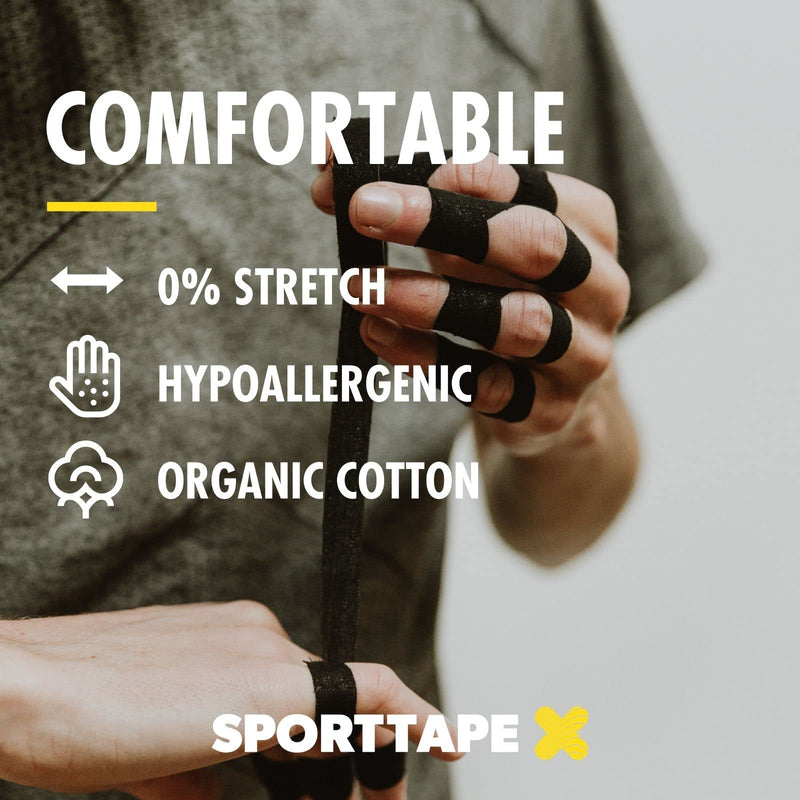 2 Rolls - SPORTTAPE Finger Tape Zinc Oxide Tape - White - 1.25cm x 10m | for Jiu Jitsu, Bouldering, Rock Climbing, BJJ, Crossfit, Rowing, Climbing & Golf | (1 Pack of 2 Rolls) 1.25cm x 10m - 2 Rolls - NewNest Australia