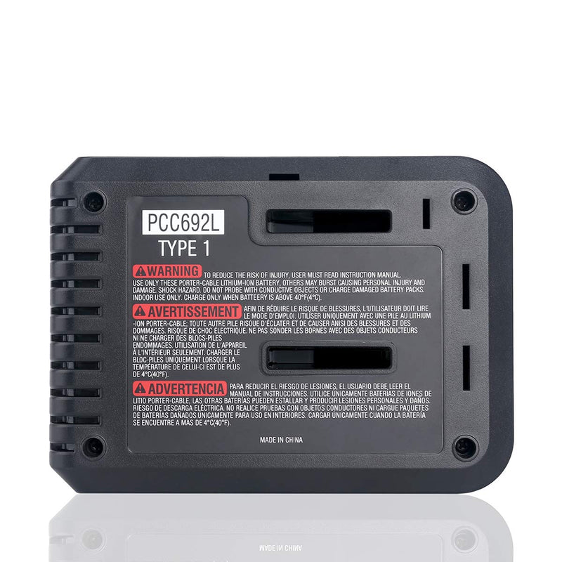 Lasica 20V MAX Battery Charger PCC692L PCC691L Compatible with Porter Cable 20V Max Lithium Ion Battery PCC680L PCC681L PCC682L PCC685LP PCC699L Black & Decker 20V Max Lithium Battery LBXR20 LBXR2020 - NewNest Australia