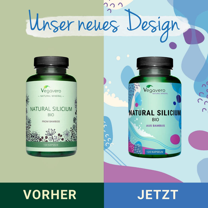 ORGANIC silicon capsules | Premium: made from 100% organic bamboo extract (10:1) | Organic silicon in high doses organic | Laboratory tested | Vegan - No additives | German production of Vegavero® | 120 capsules - NewNest Australia
