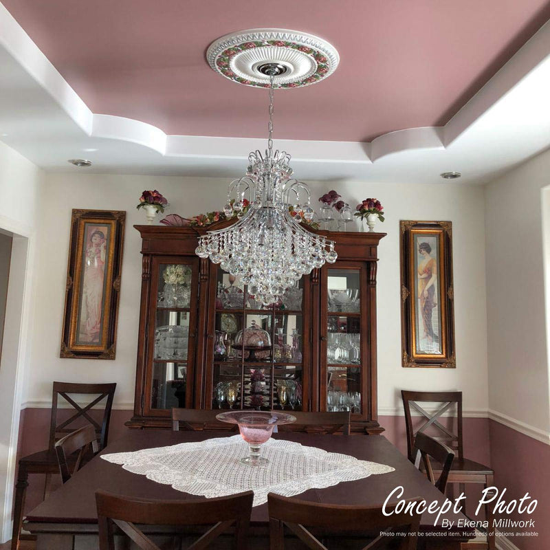 Ekena Millwork CM07AL Small Alexandria Ceiling Medallion, 7 7/8"OD x 3/4"P (Fits Canopies up to 4 5/8"), Factory Primed - NewNest Australia