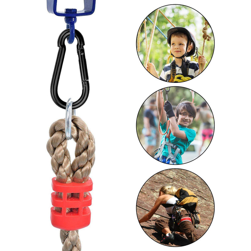 8 Pack Spring Snap Hooks, Heavy Duty Carbon Steel Carabiner Clip, Capacity 500Lbs 5/16”x3” Quick Link Buckle Clip for Camping, Fishing, Hiking M8 Key Chain Carabiner for Swing and Hammock - NewNest Australia