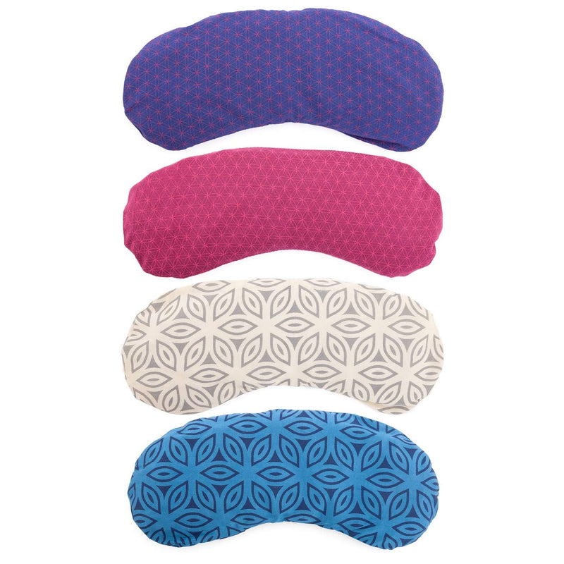 Bodhi Soft Cotton Eye Pillow | Filling made from organic linseed & organic lavender | Vegan | Eye mask for yoga, relaxation & meditation | Available in several designs Lotus, natural gray - NewNest Australia